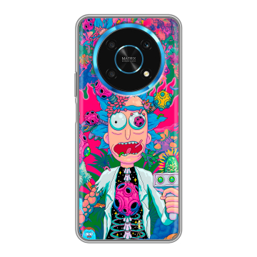 Силиконовый чехол на Huawei Honor Magic 4 Lite 5G с принтом Рик и Морти Rick Morty