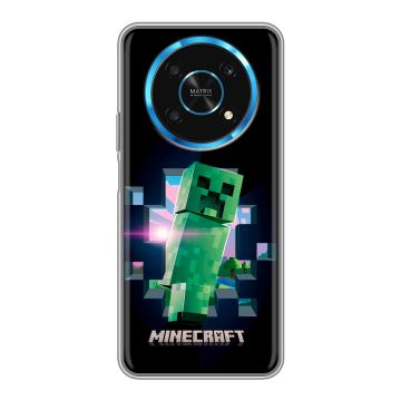 Силиконовый чехол на Huawei Honor Magic 4 Lite 5G с принтом Майнкрафт Minecraft