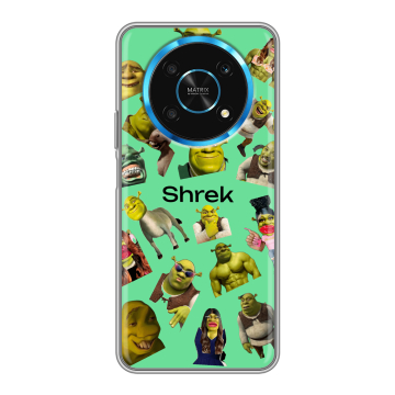 Силиконовый чехол на Huawei Honor Magic 4 Lite 5G с принтом Шрек Shrek