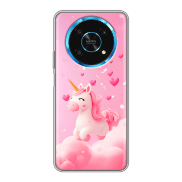 Силиконовый чехол на Huawei Honor Magic 4 Lite 5G с принтом Единорог