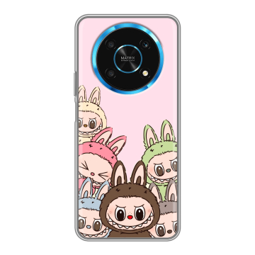 Силиконовый чехол на Huawei Honor Magic 4 Lite 5G с принтом Лабубу