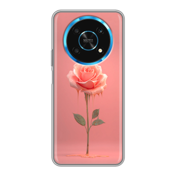 Силиконовый чехол на Huawei Honor Magic 4 Lite 5G с принтом Розовая роза