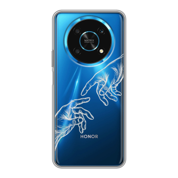 Силиконовый чехол на Huawei Honor Magic 4 Lite 5G с принтом Сотворение мира