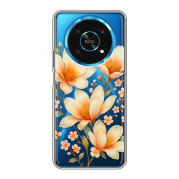 Силиконовый чехол на Huawei Honor Magic 4 Lite 5G с принтом Цветы