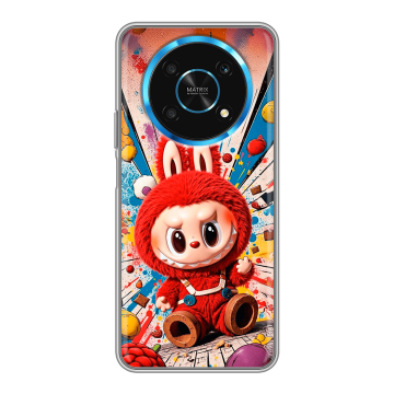 Силиконовый чехол на Huawei Honor Magic 4 Lite 5G с принтом Labubu Лабубу