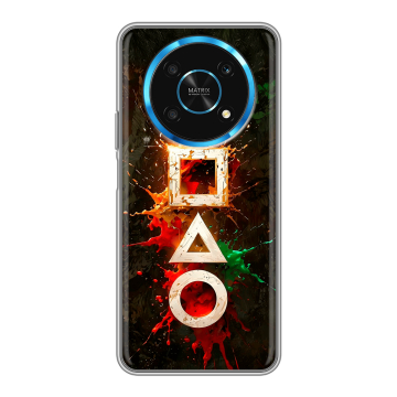 Силиконовый чехол на Huawei Honor Magic 4 Lite 5G с принтом Squid Game Игра кальмара