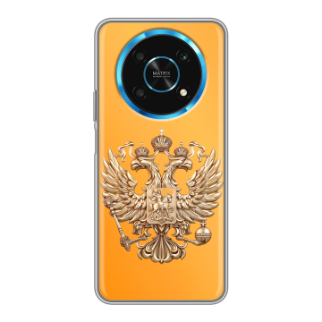 Силиконовый чехол на Huawei Honor Magic 4 Lite 5G с принтом Герб Флаг России