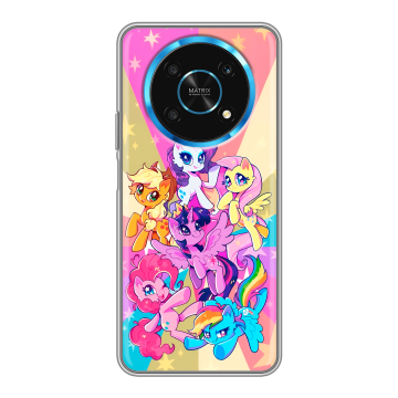Силиконовый чехол на Huawei Honor Magic 4 Lite 5G с принтом My little pony Дружба чудо
