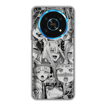 Силиконовый чехол на Huawei Honor Magic 4 Lite 5G с принтом Ahegao Ахегао Аниме