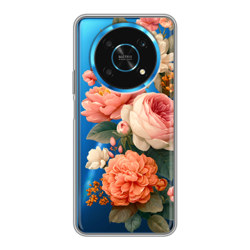 Силиконовый чехол на Huawei Honor Magic 4 Lite 5G с принтом цветы