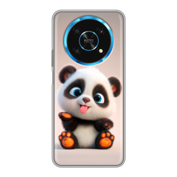 Силиконовый чехол на Huawei Honor Magic 4 Lite 5G с принтом милая панда