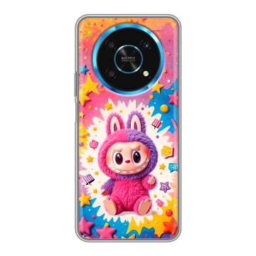Силиконовый чехол на Huawei Honor Magic 4 Lite 5G с принтом Labubu Лабубу