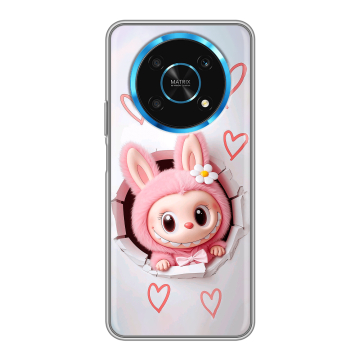 Силиконовый чехол на Huawei Honor Magic 4 Lite 5G с принтом Labubu Лабубу