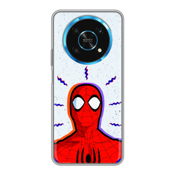 Силиконовый чехол на Huawei Honor Magic 4 Lite 5G с принтом Spiderman Человек паук