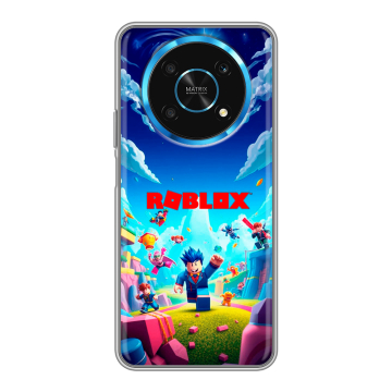 Силиконовый чехол на Huawei Honor Magic 4 Lite 5G с принтом Roblox Роблокс