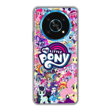 Силиконовый чехол на Huawei Honor Magic 4 Lite 5G с принтом My little pony Дружба чудо