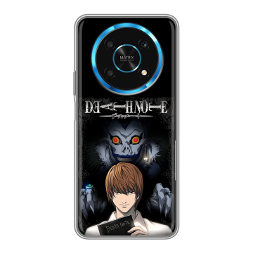 Силиконовый чехол на Huawei Honor Magic 4 Lite 5G с принтом Death note Тетрадь смерти