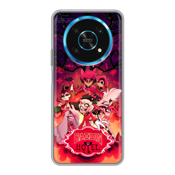 Силиконовый чехол на Huawei Honor Magic 4 Lite 5G с принтом Hazbin Hotel Отель Хазбин