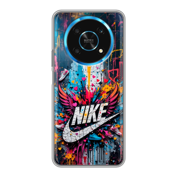 Силиконовый чехол на Huawei Honor Magic 4 Lite 5G с принтом Nike Найк