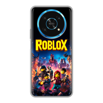Силиконовый чехол на Huawei Honor Magic 4 Lite 5G с принтом Roblox Роблокс