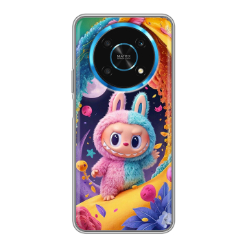 Силиконовый чехол на Huawei Honor Magic 4 Lite 5G с принтом Labubu Лабубу