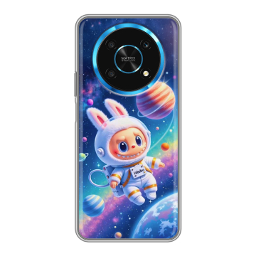 Силиконовый чехол на Huawei Honor Magic 4 Lite 5G с принтом Labubu Лабубу