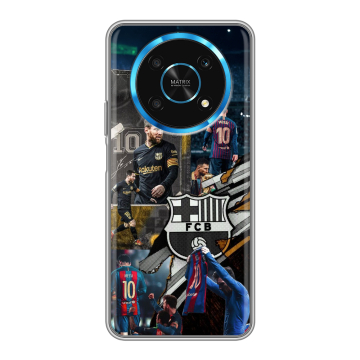 Силиконовый чехол на Huawei Honor Magic 4 Lite 5G с принтом Messi Barcelona