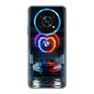 Силиконовый чехол на Huawei Honor Magic 4 Lite 5G с принтом BMW БМВ