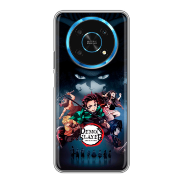 Силиконовый чехол на Huawei Honor Magic 4 Lite 5G с принтом Demon Slayer Клинок рассекающий демонов