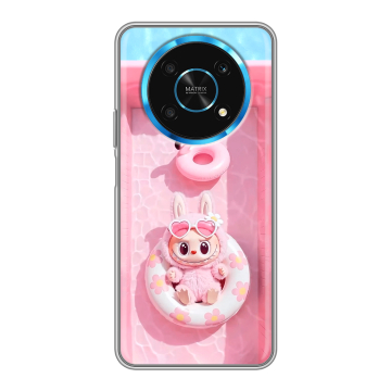 Силиконовый чехол на Huawei Honor Magic 4 Lite 5G с принтом Labubu Лабубу