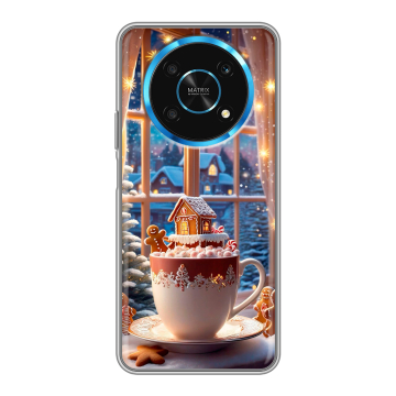 Силиконовый чехол на Huawei Honor Magic 4 Lite 5G с принтом Новый год