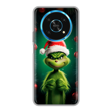Силиконовый чехол на Huawei Honor Magic 4 Lite 5G с принтом Гринч Новый год Рождество
