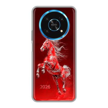 Силиконовый чехол на Huawei Honor Magic 4 Lite 5G с принтом Новый год
