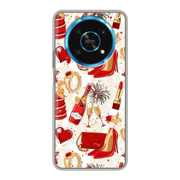 Силиконовый чехол на Huawei Honor Magic 4 Lite 5G с принтом Новый год