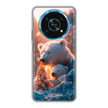 Силиконовый чехол на Huawei Honor Magic 4 Lite 5G с принтом Новый год