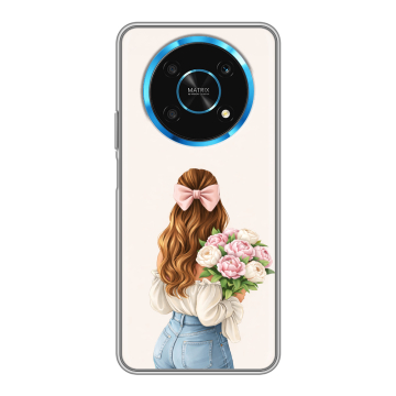 Силиконовый чехол на Huawei Honor Magic 4 Lite 5G с принтом женский