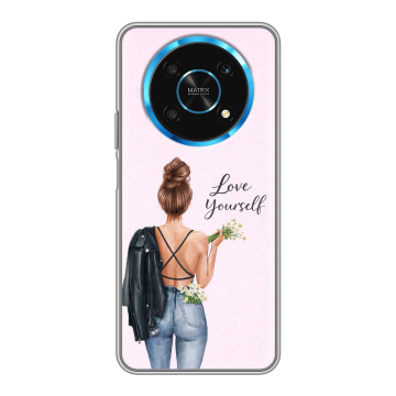 Силиконовый чехол на Huawei Honor Magic 4 Lite 5G с принтом женский