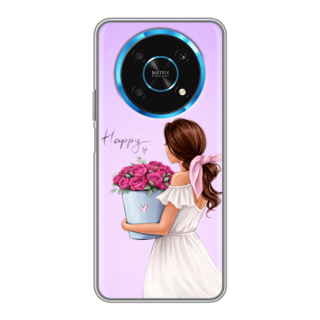 Силиконовый чехол на Huawei Honor Magic 4 Lite 5G с принтом женский