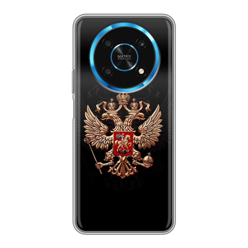 Силиконовый противоударный чехол на Huawei Honor Magic 4 Lite 5G с принтом Герб России Силиконовый противоударный чехол на Huawei Honor Magic 4 Lite 5G с принтом Герб России