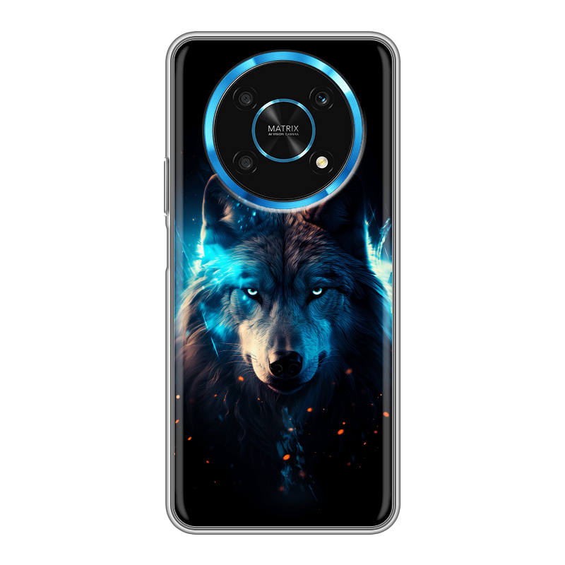 Силиконовый чехол на Huawei Honor Magic 4 Lite 5G с принтом Волк ночной Силиконовый чехол на Huawei Honor Magic 4 Lite 5G с принтом Волк ночной