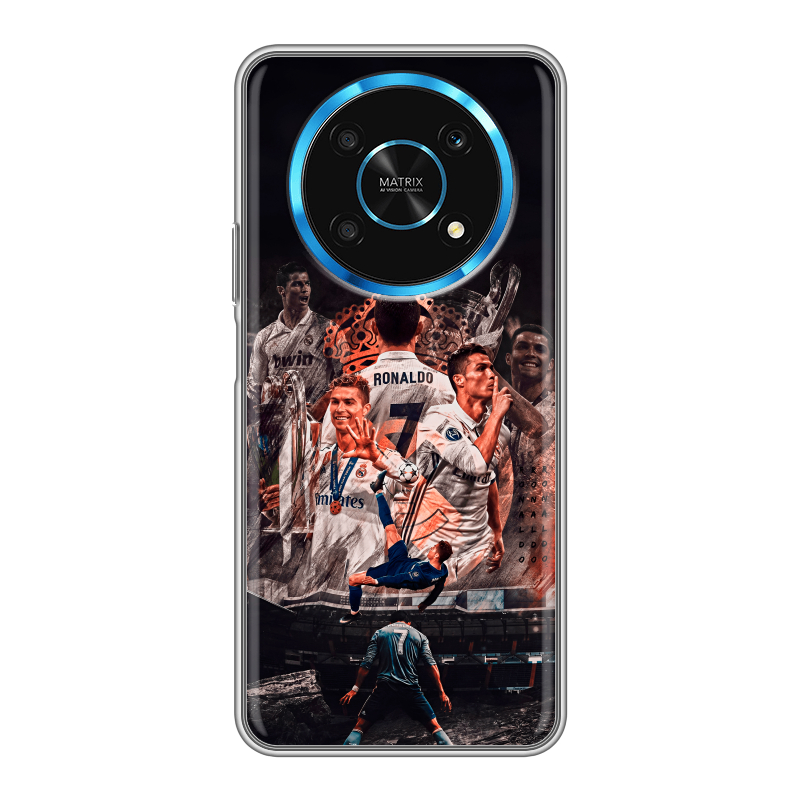 Силиконовый противоударный чехол на Huawei Honor Magic 4 Lite 5G с принтом Реал Роналдо Real Ronaldo Силиконовый противоударный чехол на Huawei Honor Magic 4 Lite 5G с принтом Реал Роналдо Real Ronaldo