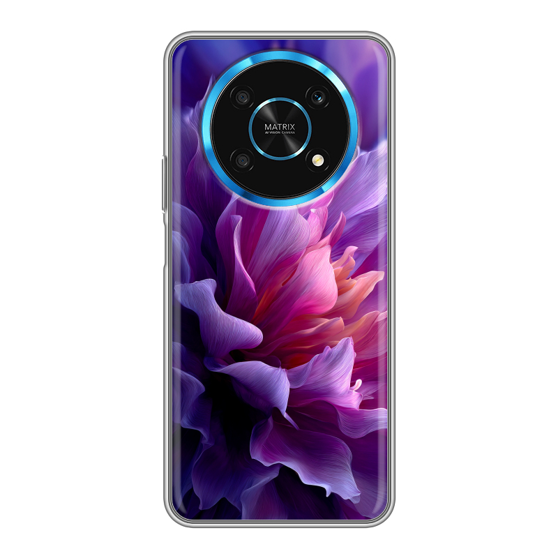 Силиконовый противоударный чехол на Huawei Honor Magic 4 Lite 5G с принтом женский цветы Силиконовый противоударный чехол на Huawei Honor Magic 4 Lite 5G с принтом женский цветы