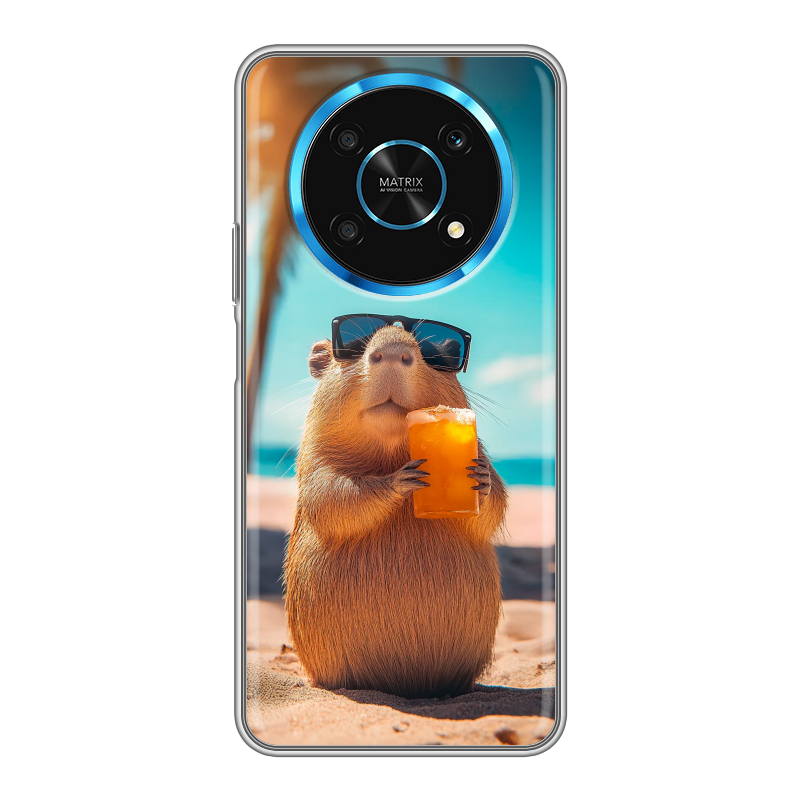 Силиконовый чехол на Huawei Honor Magic 4 Lite 5G с принтом Капибара Силиконовый чехол на Huawei Honor Magic 4 Lite 5G с принтом Капибара
