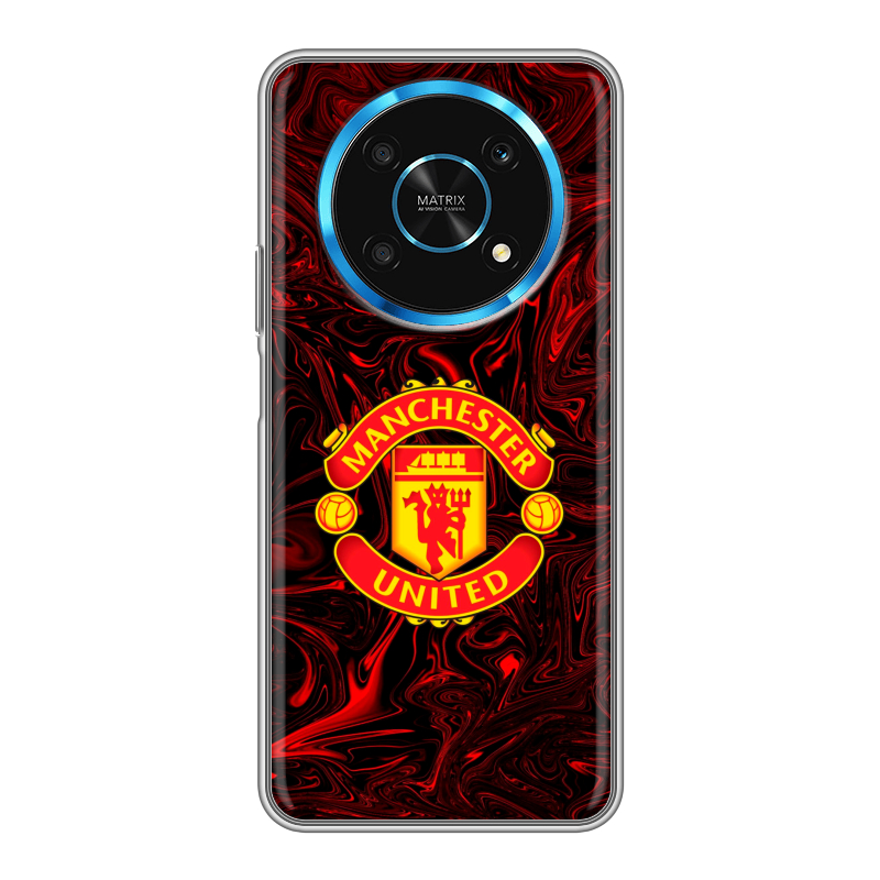 Силиконовый противоударный чехол на Huawei Honor Magic 4 Lite 5G с принтом Manchester United Силиконовый противоударный чехол на Huawei Honor Magic 4 Lite 5G с принтом Manchester United