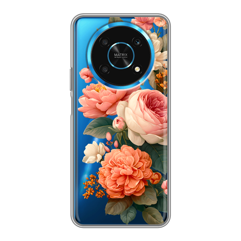 Силиконовый чехол на Huawei Honor Magic 4 Lite 5G с принтом цветы Силиконовый чехол на Huawei Honor Magic 4 Lite 5G с принтом цветы