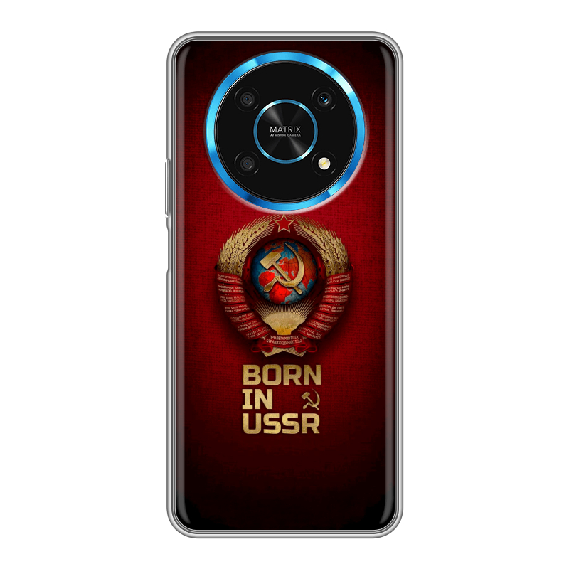 Силиконовый чехол на Huawei Honor Magic 4 Lite 5G с принтом Флаг Герб СССР Силиконовый чехол на Huawei Honor Magic 4 Lite 5G с принтом Флаг Герб СССР