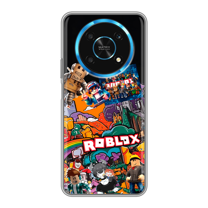 Силиконовый противоударный чехол на Huawei Honor Magic 4 Lite 5G с принтом Roblox Роблокс Силиконовый противоударный чехол на Huawei Honor Magic 4 Lite 5G с принтом Roblox Роблокс