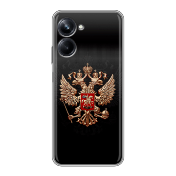 Силиконовый чехол на Realme 10 Pro с принтом Герб России Силиконовый чехол на Realme 10 Pro с принтом Герб России