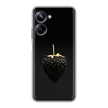Силиконовый чехол на Realme 10 Pro с принтом Черная клубника Силиконовый чехол на Realme 10 Pro с принтом Черная клубника