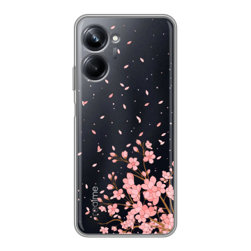 Силиконовый чехол на Realme 10 Pro с принтом Ветка сакуры